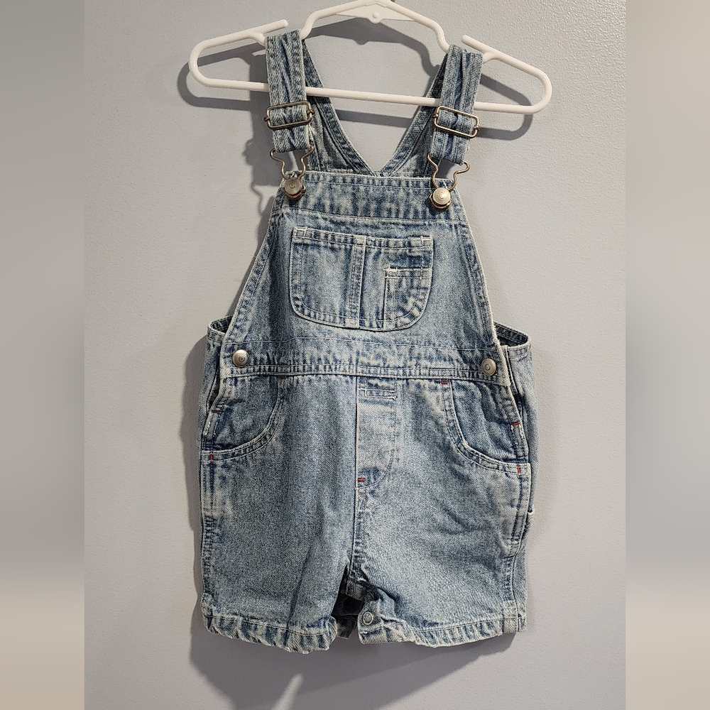 GAP Denim Blue Kids Overalls 6-12 Months Vintage